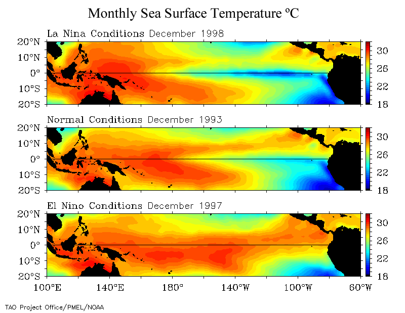 sea surface temperature in the equatorial Pacific(20ºN-20ºS, 100ºE-60ºW)