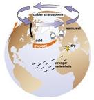 Polar vortex is the pattern of winds around the North Pole