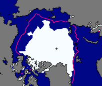 Sea ice extent in September 2015