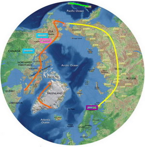 Map showing location of Peoples of the Arctic