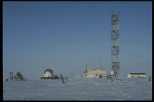 Instrument tower at Point Barrow Observatory, Alaska