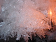 ice crystals in permafrost monitoring tunnel