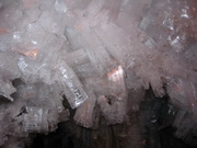 ice crystals in permafrost monitoring tunnel