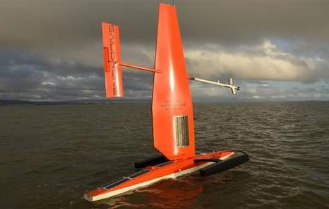 Saildrone in the open water.  Credit: Saildrone Inc.
