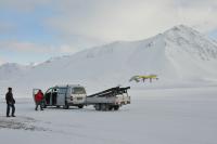 Using drones  measure black carbon in the Arctic. . Photo Credit: Tom Grydeland/NORUT