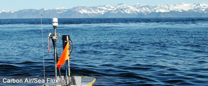 Instrumented wave glider with Alaska glacier - Evans