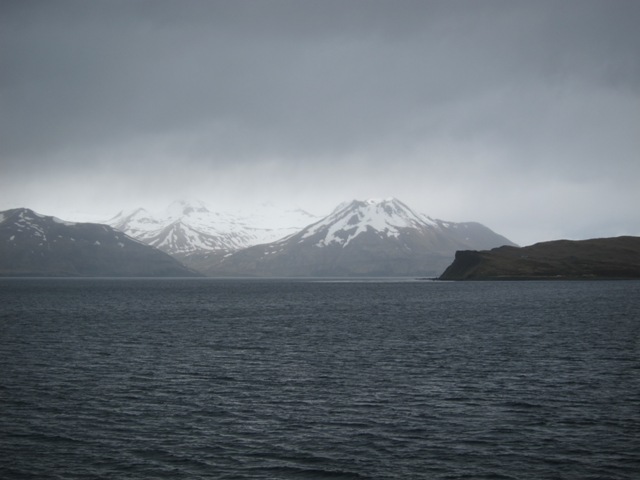 the view leaving Dutch Harbor, Alaska