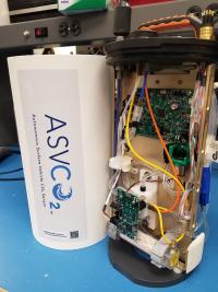 Interior and exterior view of Autonomous Surface Vehicle CO2 casing