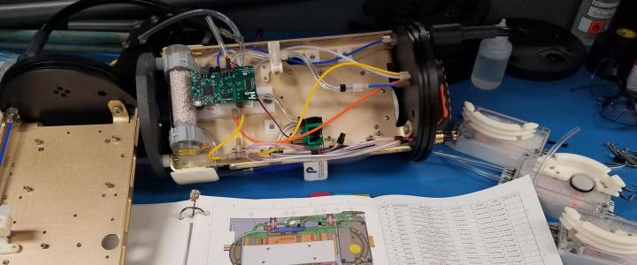 Autonomous Surface Vehicle CO2 (ASVCO2) systems internal circuits displayed