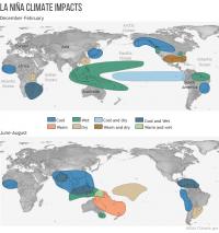 La Nina global impacts for Winter and Summer from climate.gov