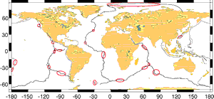 map of world hydrothermal sites