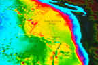 bathymetry map of NE Pacific