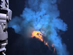 Erupting submarine lava