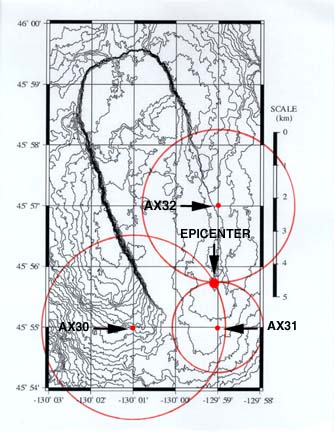 illustration of epicenter location