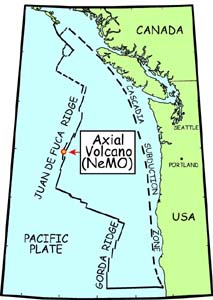 Axial Volcano location map