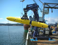 AUV launcihing from ship