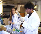 Sanjoy working in lab at sea