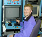 image of Jeff Goodrich at the ROPOS control panel