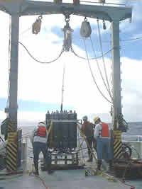 image of CTD deployment, click for full size