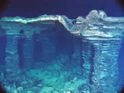 image of lava pillars