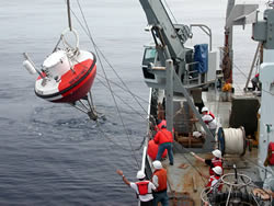 image of NeMO Net buoy deployement