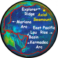 Map view of the Ring of Fire