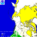 Up-to-date snow and Ice cover for April 2.  From NOAA/NESDIS 