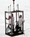 Seal people from NMML heading to ice and seal tagging  in 