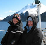 Prevnas and Staup of PolarTREK heading out on the research cruise.
