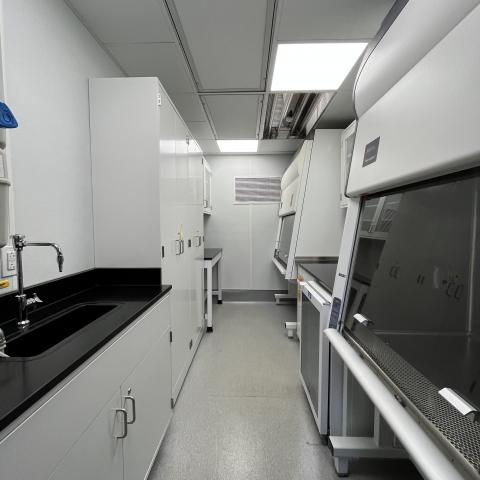 View of the PMEL 'Omics Lab Van Clean lab space for low biomass molecular work