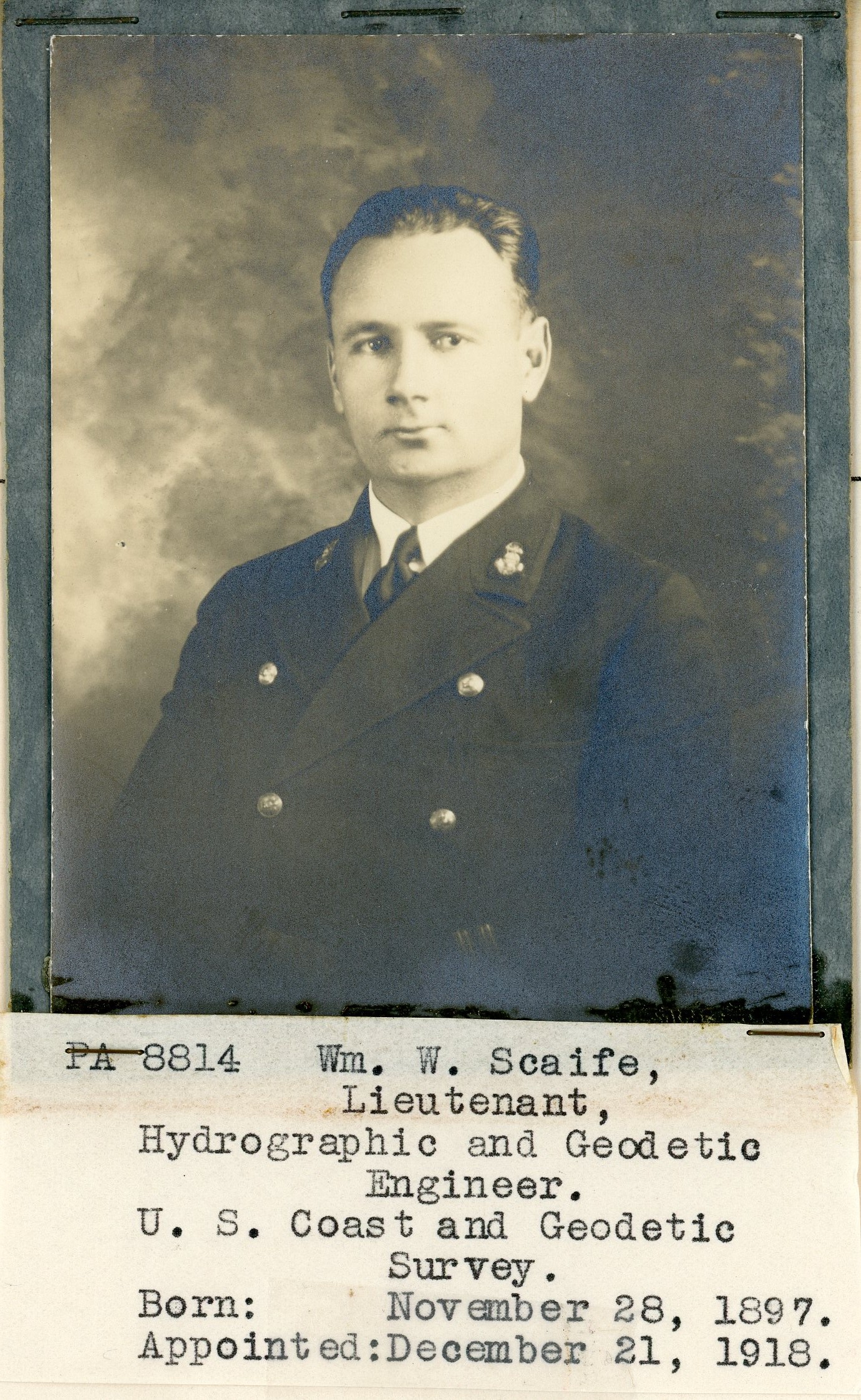 W.M. Sciafe, CGS steamer Pioneer.