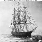 Painting of CSS Shenandoah in the Arctic ice, 1865