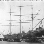 CSS Shanandoah hauled out for repairs at Melbourne, Australia, 1865