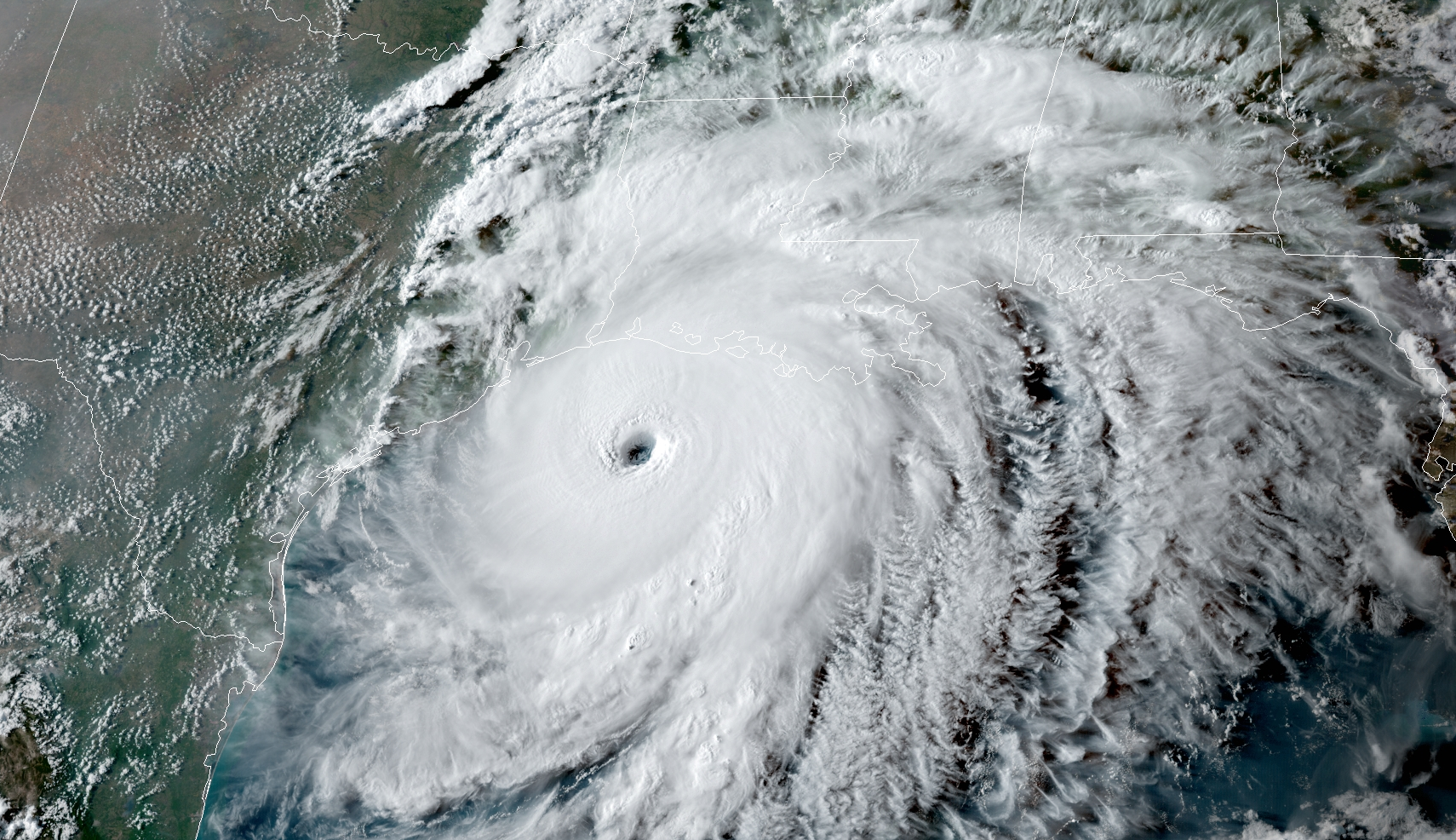 View of a hurricane from space