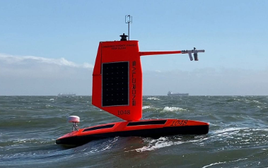 Image of a saildrone on water