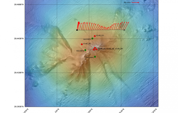 Bathymetric map of Ahyi Seamount