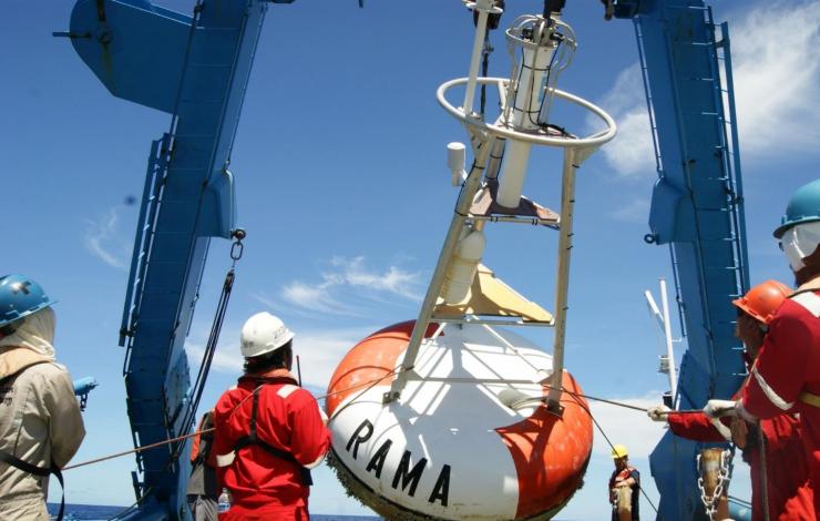 Research Moored Array for African-Asian-Australian Monsoon Analysis and Prediction (RAMA) buoy recovered.