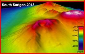 underwater map of South Sarigan