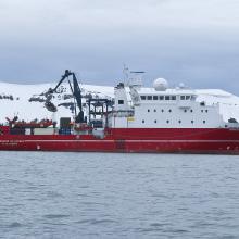 Research Vessel Sarmiento de Gamboa in the western Antarctic Peninsula 
