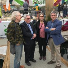 PMEL and UW researchers with Port of Seattle Commissioner Fred Felleman in front of the Visit Seattle racing yacht..jpeg