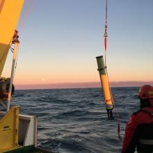 Hydrophone being deployed in 2017. 
