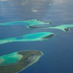 Aerial view of several of the thousands of Solomon Islands