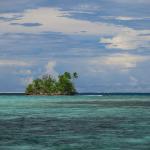 Raised coral island and reef