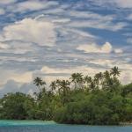 Clouds over island