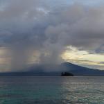 Rainstorms over Kolombangara Volcano
